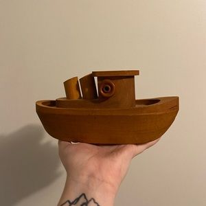 WOODEN TOY BOAT